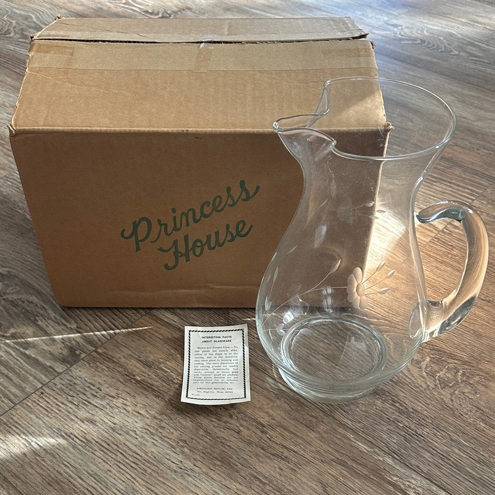 Princess House Clear Glass Pitcher